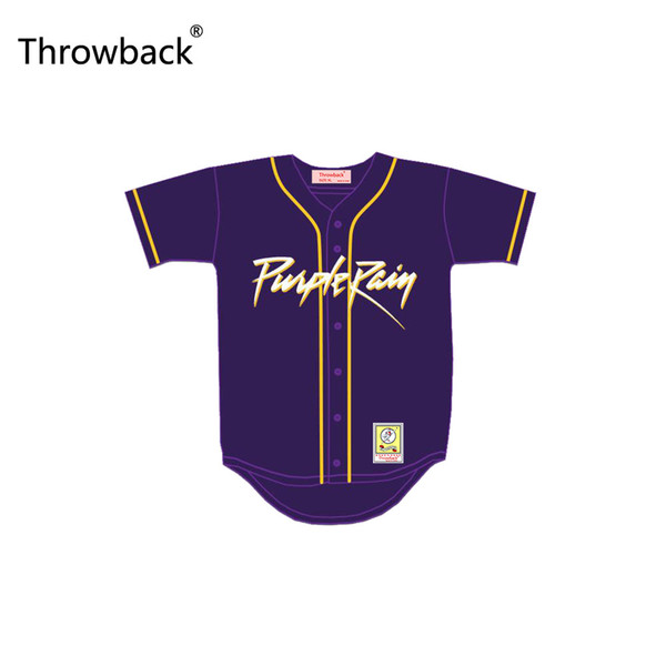 Throwback Prince Tribute Purple Rain Baseball Jersey with Patch Stitch Custom name any number Movie Jersey Fast Shipped Factory wholesale