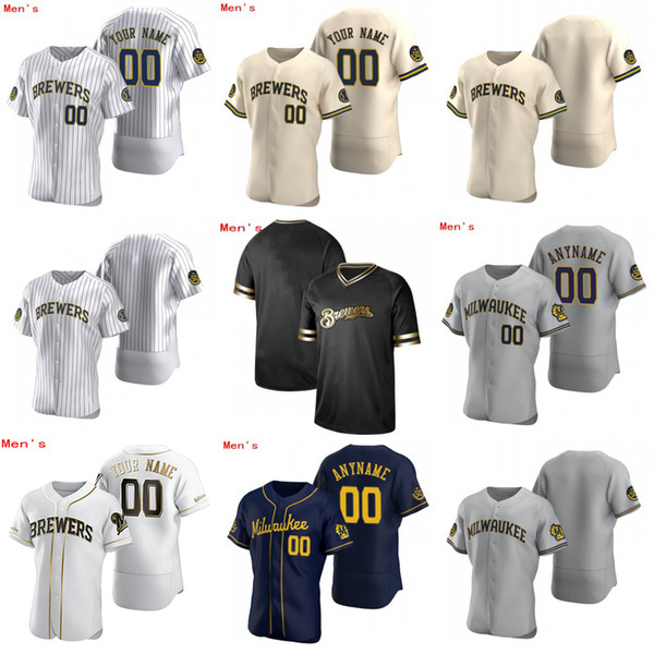 Men's Women's Youth Milwaukee Christian Yelich ROBIN YOUNT Yasmani Grandal Eric Thames Ryan Braun Keston Hiura Orlando Arcia 2020 Jersey