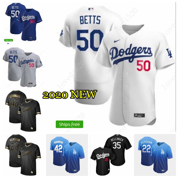 Los Angeles
Dodgers Jersey 35 Cody Bellinger 22 Clayton Kershaw 42 Jackie Robinson 50 Mookie Betts Baseball Jersey 315