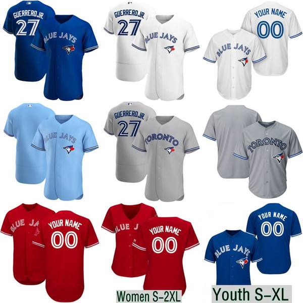 2020 Men's Women's Youth Toronto Randal Grichuk Teoscar Hernandez Justin Smoak Rowdy Tellez Freddy Galvis Biggio Blue Jay Baseball jersey