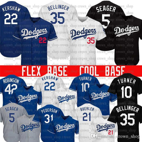 22 Clayton Kershaw 35 Cody Bellinger Baseball Jersey 5 Corey Seager 8 Manny Machado 14 Enrique Hernandez 10 Justin Turner Jersey