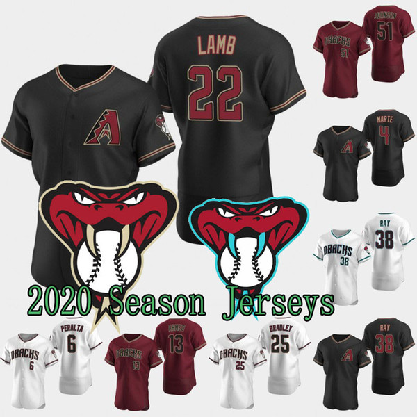 2020 New Season 40 Madison Bumgarner Jersey Kole Calhoun Ketel Marte Jake Lamb David Peralta Robbie Ray Randy Junior Guerra Starling Marte