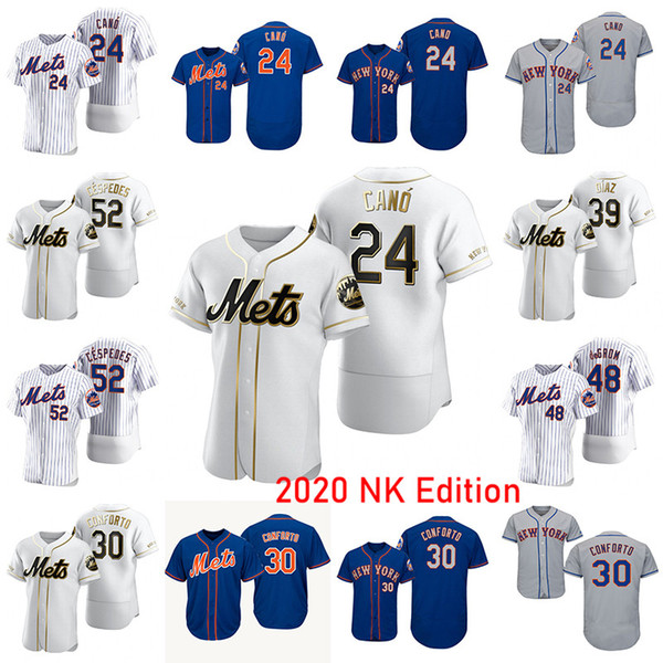 New Men's Women's Youth York Pete Alonso Michael Conforto McNeil J.D. Davis Todd Frazier DWIGHT GOODEN Brandon Nimmo Ramos 2020 Met Jerseys