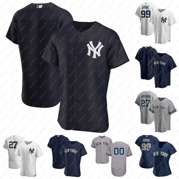 Men's Women's Youth Aaron Judge Baseball Jersey Gary Sánchez Gleyber Torres Brett Gardner DJ LeMahieu Gio Urshela Voit 2020 Ruth Jerseys