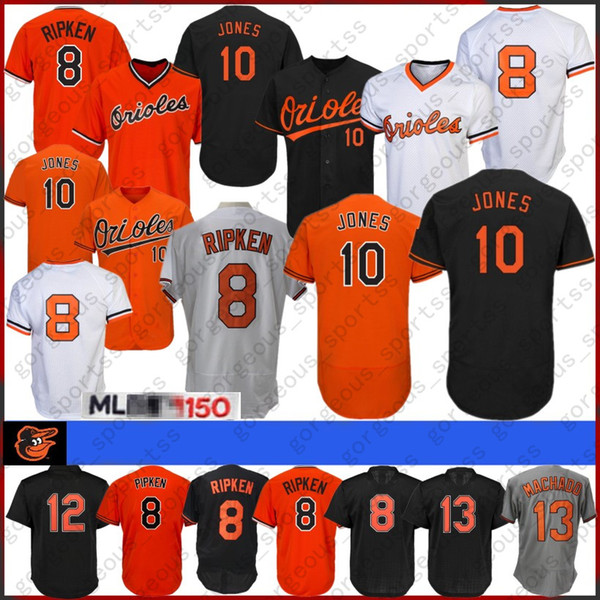 Stitched Oriol 8 Cal Ripken Jr. Baltimores Jersey 13 Manny Machado 12 Roberto Alomar 10 Adam Jones Hot sales Baseball Jerseys Top quality