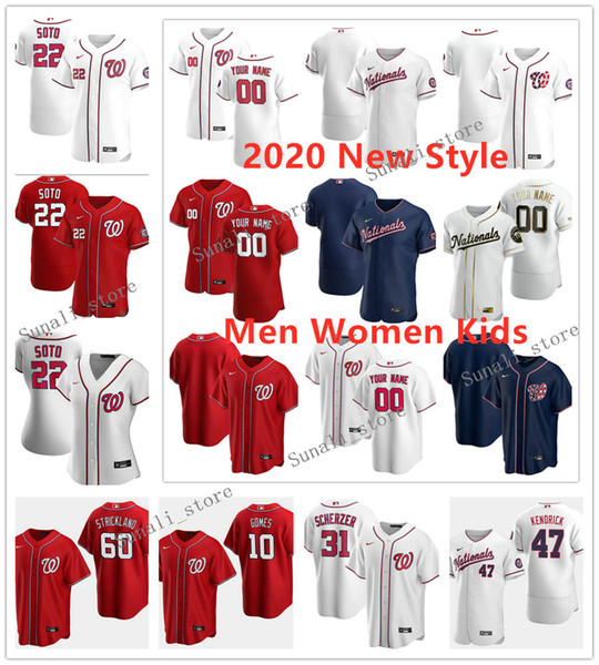 GM 2020 Baseball Jerseys Ryan 11 Zimmerman Patrick 46 Corbin Hunter 60 Strickland Howie 47 Kendrick Yan 10 Gomes Adam 2 Eaton Men Women Kid