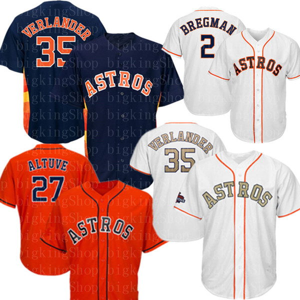 35 Justin Verlander 2 Alex Bregman 27 Jose Altuve Jersey 4 George Springer 1 Carlos Correa 7 Craig Biggio 34 Ryan Jerseys