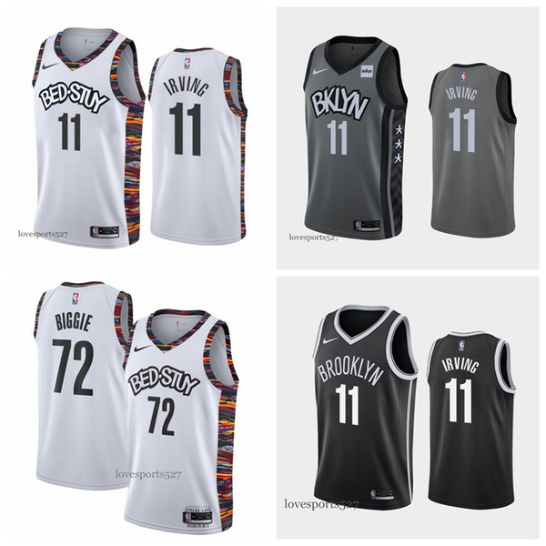 Kyrie Kevin 7 11 Durant Irving Basketball Jersey Net 2019 New NCAA College Jerseys Men's Grey Black White Brooklyn
Nets