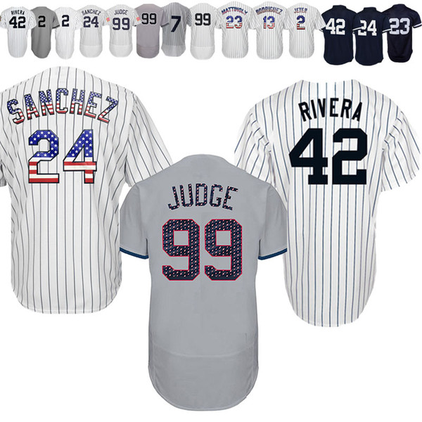 2019 new Baseball Jerseys York Yankees 42 Mariano Rivera jerseys 7 Mantle 99 Judge 3 Babe Ruth High quality embroidery