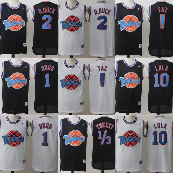 Tune Squad Space Jam Movie Jersey 1 Bugs Bunny 2 Daffy Duck 1 3 Tweety Bird 10 Lola Bunny Basketball Jerseys