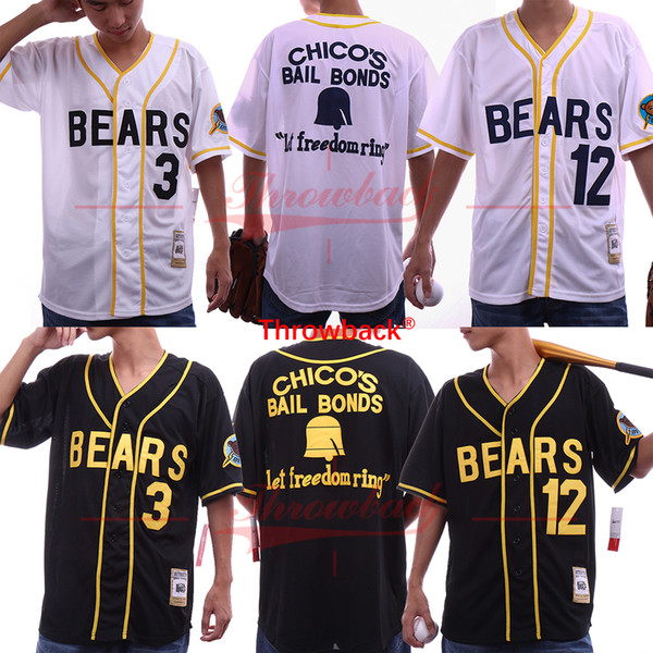 The Bad News Bears Movie Baseball Jerseys 12 Tanner Boyle 3 Kelly Leak Size S-3XL Free Shipping Cheap