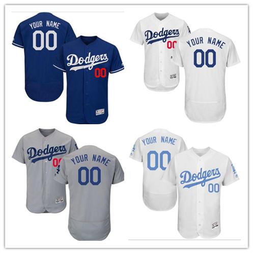 2019 custom LA Los Angel Men's women youth Majestic Dodgers Jersey #00 Any Your name and your number Home Blue Grey White Baseball Jerseys