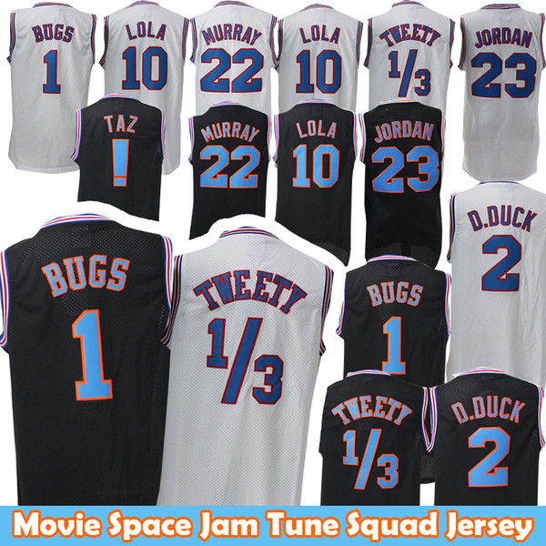 1 Bugs 2 Daffy Duck 1/3 Tweety Movie Space Jam Tune Squad Jersey 10 Lola Bunny Bill 22 Murray Basketball Jersey