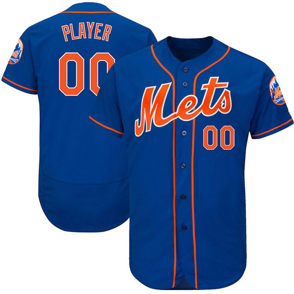 Mens Custom NY Mets Jerseys Jacob deGrom Noah Syndergaard Mike Piazza Darryl Strawberry Dwight Gooden David Wright Baseball Jersey