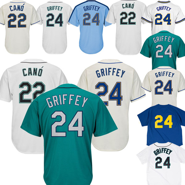 The New Baseball Jerseys Seattles 22 Robinson Cano Jersey 24 Embroidery logo Mariners Jerseys Top Quality assurance