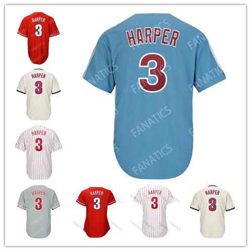 Mens Womens Kids Toddler Philadelphia Phillies Jersey 3 Bryce Harper J.T. Realmuto 17 Rhys Hoskins 27 Aaron Nola Odubel Herrera Wilson Ramos