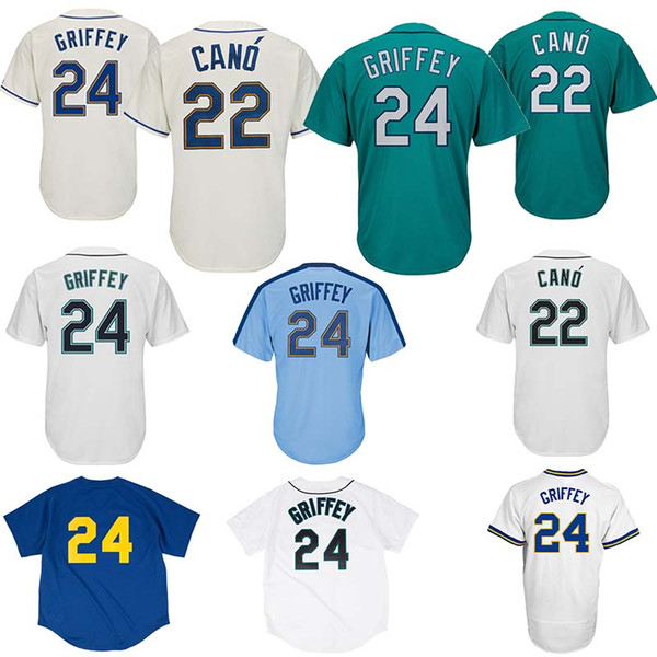 Seattle Baseball Jerseys Mariners Cano 22 Robinson Baseball Jerseys High quality embroidery logo Breathable fabrics special offer