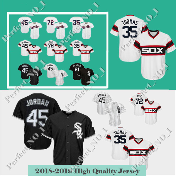 Men's Chicago White Sox 72 Carlton Fisk jersey #45 35 Frank Thomas 10 Yoan Moncada 79 Jose Abreu 8 Jackson Jerseys Top quality