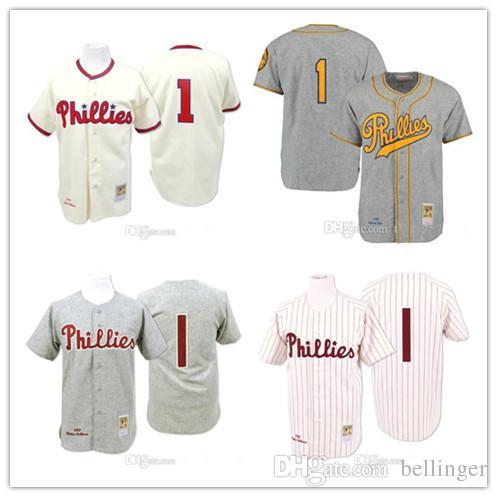 Cheap Cream 1948 Grey 1950 Richie Ashburn baseball Jersey Men's 1 Mitchell And Ness Pa Phillies Mix Order