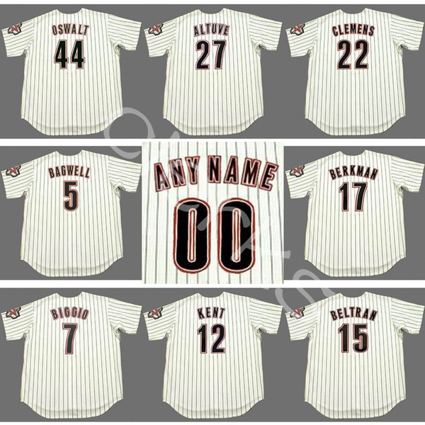 Houston 7 Craig Biggio 15 Carlos Beltran 12 Jeff Kent 17 Lance Berkman 5 Jeff Bagwell 27 Jose Altuve 22 Roger Clemens Jerseys