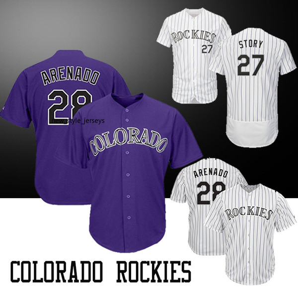 Colorado 28 Nolan Arenado Men Rockies jersey Men 27 Trevor Story COOL Base Flex Base Embroidery Logos Baseball Jerseys