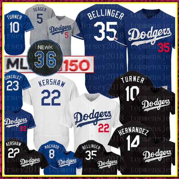 Los Angeles 35 Cody Bellinger Dodgers 22 Clayton Kershaw Jersey 14 Enrique Hernandez 10 Justin Turner 5 Corey Seager 8 Machado Baseball