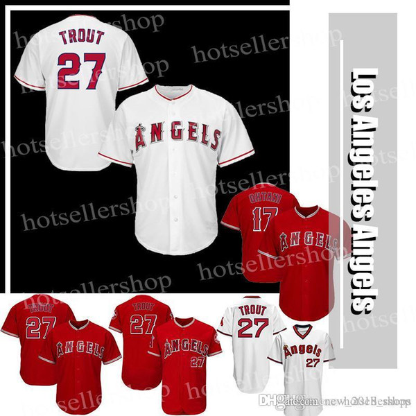 Los Angeles baseball jersey 27 Mike Trout 17 Shohei Ohtani Cheap wholesale stitched Embroidery Logos Free Shipping