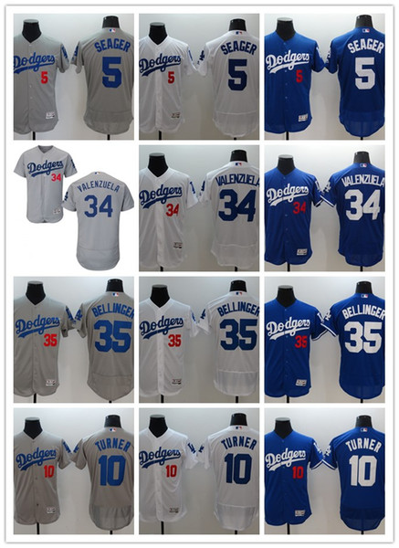 Men's Women's Youth Los Angeles 35 Cody Bellinger 10 Justin Turner 5 Corey Seager 34 Fernando Valenzuela Custom Baseball Jerseys Dodgers