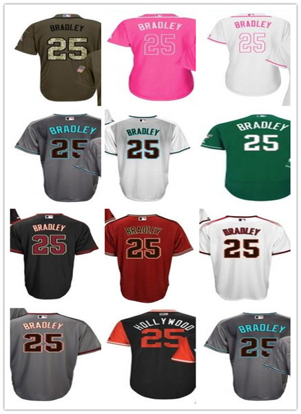 custom Arizona Men/Women/Youth Diamondbacks 25 Archie Bradley Program Replica Celtic Flexbase Authentic Baseball Jerseys