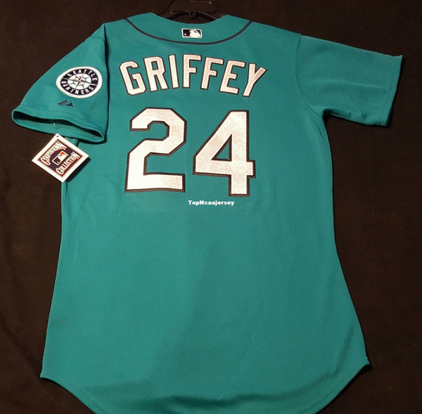 Cheap Top SEATTLE #24 Ken Griffey Jr COOL BASE Jersey Mens Stitched Wholesale Big And Tall SIZE XS-6XL shirt jerseys