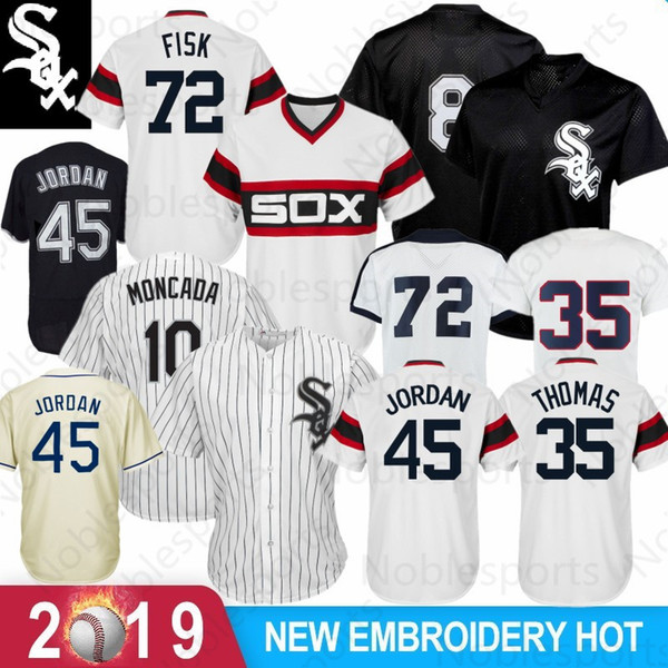 8 Bo Jackson 150th Anniversary Jerseys Chicago White 72 Fisk 10 Yoan Moncada 35 Frank Thomas 45 Michael 79 Jose Abreu Sox