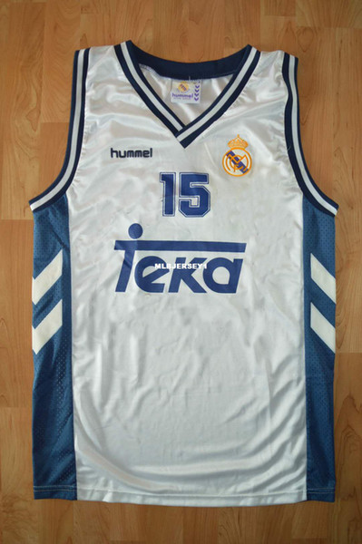 Cheap Teka #15 Jersey Real Madrid Top Jerseys vest basketball NCAA White