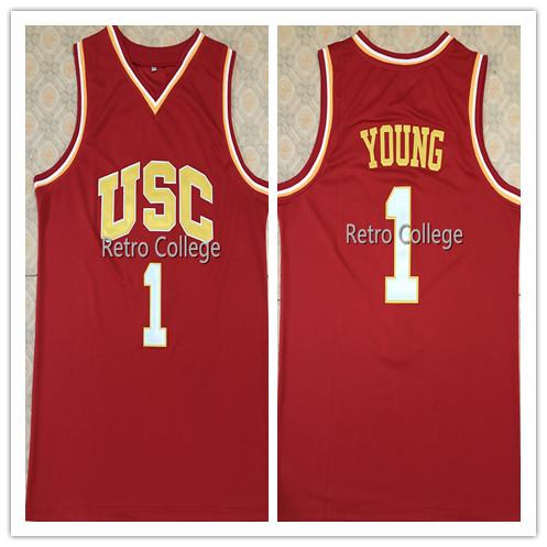 #1 Nick Young USC Retro Top College Top Jersey All Size Sewn Stitched Customize any number and name XS-6XL vest Jerseys Baseball