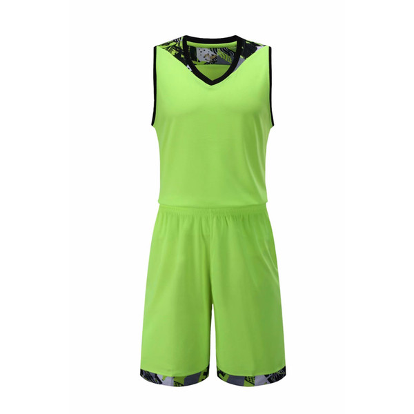 2018 New Basketball Sets Sports Jerseys and Shorts 2 Piece Suit Men Superior Quality Outdoor Basketball Shirts and Pants Male Sportswear