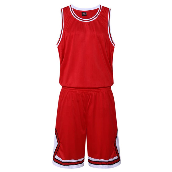 High Quality Man Basketball Wear Sleeveless Breathable Outdoor Sports Shirts and Shorts Men 2018 Summer Basketball Jersey Sets Two Piece Set