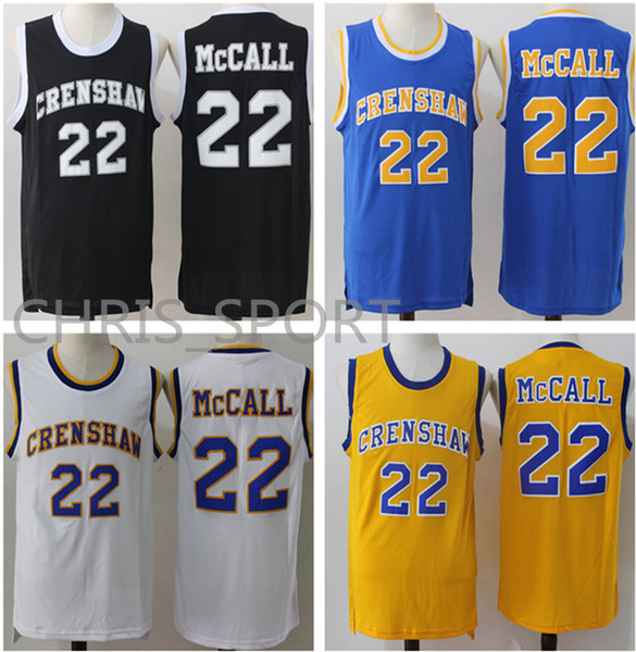 Free shipping Crenshaw High School basketball jersey #22 Quincy McCall stitch player jerseys accept custom any name number