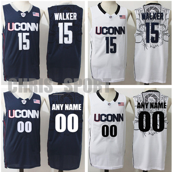 UCONN college Huskies basketball jerseys Kemba Walker #15 player game uniform #34 Ray Allen custom any name number