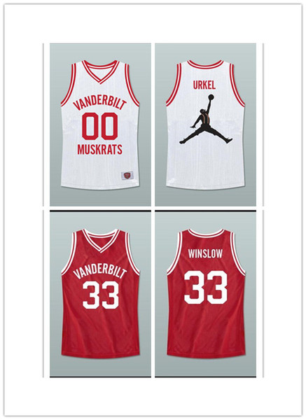 Matters Steve Urkel 00 Eddie Winslow 33 Vanderbilt Muskrats High School White Basketball Jersey Deluxe Edition