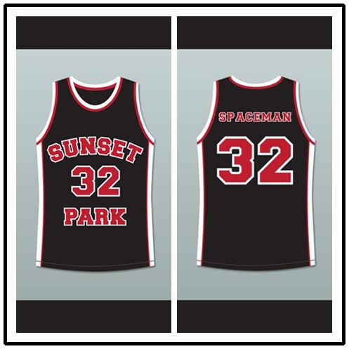 Terrence Howard Spaceman 32 Sunset Park Black Basketball Jersey Family men jersey High quality basketball uniform OK