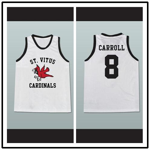Leonardo DiCaprio Jim Carroll St Vitus White Basketball Jersey from The Basketball Diaries-
