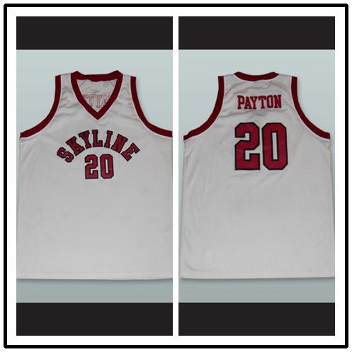 Gary Payton 20 Skyline High School Basketball Jersey White