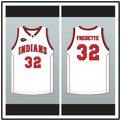 Jimmer Fredette 32 Glens Falls Indians Home Basketball Jersey with Patch