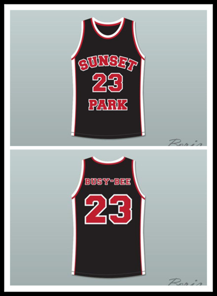 Busy-Bee 23 Sunset Park Black Basketball Jersey men jersey Family