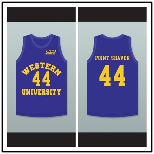 Anthony C Hall Tony the Point Shaver 44 Western University Blue Basketball Jersey with Blue Chips Pa