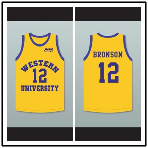 Action Bronson 12 Western University Yellow Basketball Jersey with Blue Chips Patch