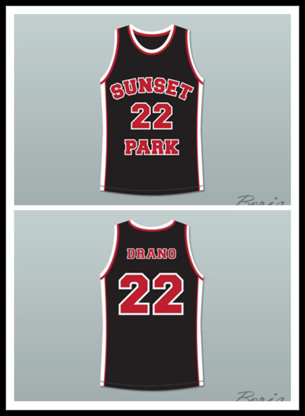 Drano 22 Sunset Park Black Basketball Jersey