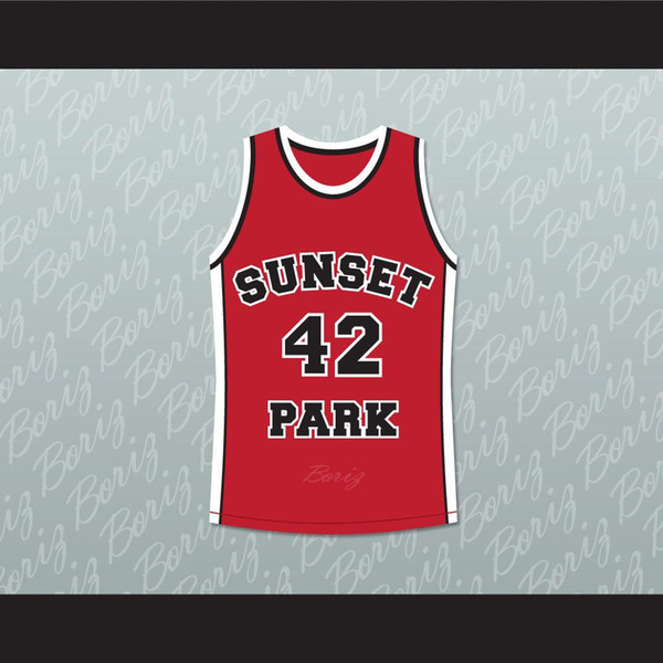 Player 42 Sunset Park Basketball Jersey Stitch Sewn spront