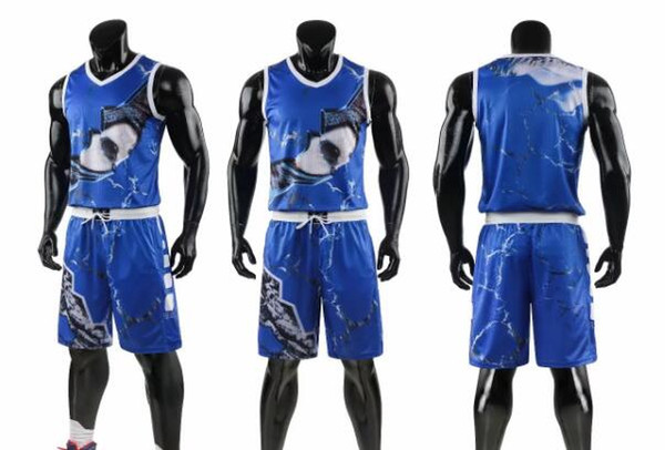 Top 2022men Basketball Uniforms kits Sports clothes Personality streetwear Basketball custom jersey Sets With Shorts Men's Mesh Performan