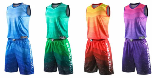 Discount Personality Shop popular custom basketball apparel Design Custom Basketball Jerseys Online Sets With Shorts Men's Mesh Performance