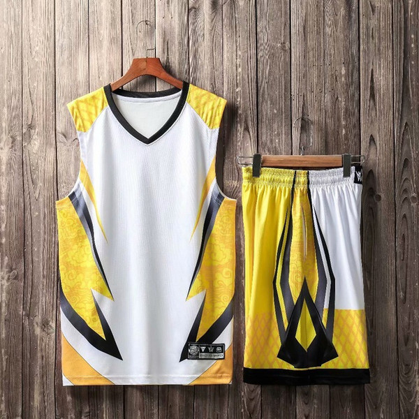 New light board camouflage jersey competition training basketball suit set,Personality Customized Basketball Sets With Shorts,custom wears